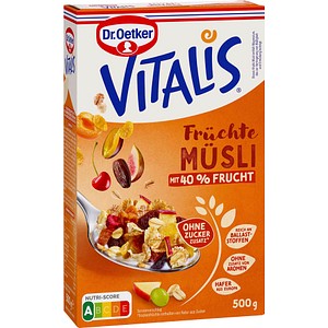 Dr.Oetker Vitalis Früchte ohne Zuckerzusatz Müsli 500,0 g