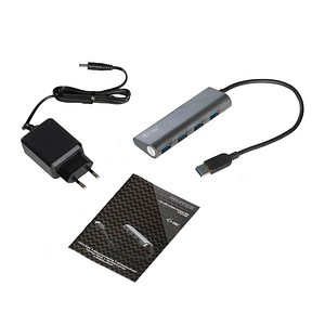 8595611701092 - 0 I-TEC USB-A Metal Charging HUB 4 Port mit externem Netzadapter 8595611701092 - 0 I-TEC USB-A Metal Charging HUB 4 Port mit externem Netzadapter