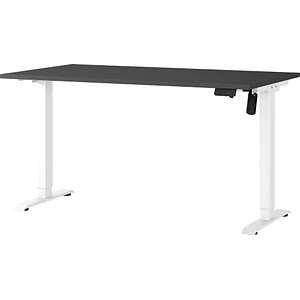 4005949802384 - GERMANIA Boras höhenverstellbarer Schreibtisch grafit rechteckig T-Fuß-Gestell weiß 1400 x 800 cm 4005949802384 - GERMANIA Boras höhenverstellbarer Schreibtisch grafit rechteckig T-Fuß-Gestell weiß 1400 x 800 cm