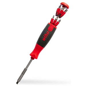 4010995438951 - LiftUp 26one® Schraubendreher 13-tlg mit Doppelbit Set im Griff i Bithalter i Innenvierkant Innensechskant ph pz Schlitz torx (43895) - Wiha