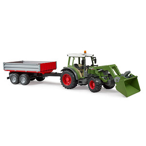 4001702021825 - Fendt Vario 211 mit Frontlader und Bordwandanhänger 02182 Spielzeugauto 4001702021825 bruder