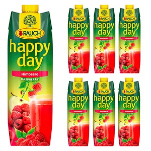 happy day Fruchtnektar Himbeere 6x 1,0 l