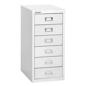 Bisley Multidrawer L296 Schubladenschrank Weiss Weiss 6 Schubladen