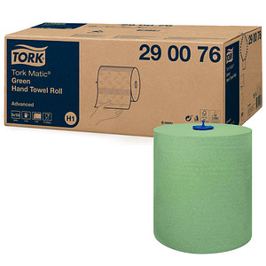 7310791195483 - Tork® Rollenhandtuch Advanced 290076 2-lagig Rollenhandtuch System H1 L 150 m x B 210 mm 6 Rollen á 150 m Papier grün