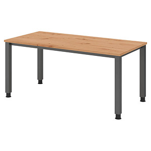4032062311172 - HAMMERBACHER QS16 höhenverstellbarer Schreibtisch asteiche rechteckig 4-Fuß-Gestell grau 1600 x 800 cm 4032062311172 - HAMMERBACHER QS16 höhenverstellbarer Schreibtisch asteiche rechteckig 4-Fuß-Gestell grau 1600 x 800 cm