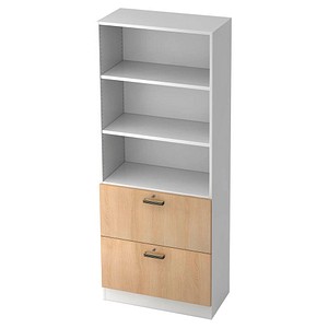 4032062166048 - Regalschrank Haziender V7300 W E SG weiß eiche 2 Fachböden 800 x 420 x 2004 cm