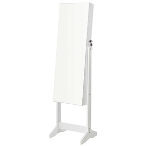 SONGMICS Schmuckschrank weiß 6 Fachböden