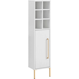 MÖBELPARTNER Badschrank Sarah 148429 kreideweiß 30,4 x 21,8 x 130,6 cm