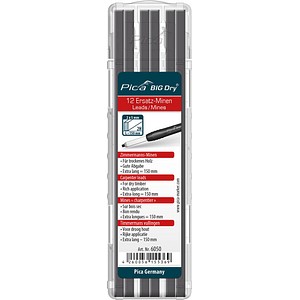 4260056155369 - Big Dry Bleistiftminen für Zimmermannsbleistift mit Druckmechanismus grau 2H 20 - 50 mm 4260056155369 12 Stück 4260056155369 - Big Dry Bleistiftminen für Zimmermannsbleistift mit Druckmechanismus grau 2H 20 - 50 mm 4260056155369 12 Stück