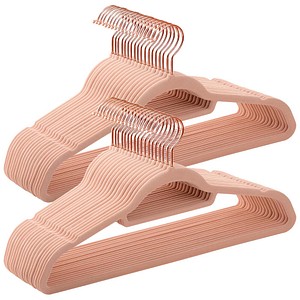 SONGMICS Kleiderbügel rosa, 30 St.