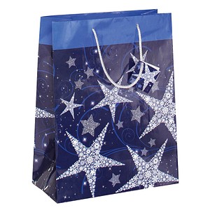 4004360845079 - Geschenktasche GT 025 Shining Star Weihnachten Shining Star mit Geschenkanhänger Shining Stars 26cm x 33cm 4004360845079 Si 5 Stück