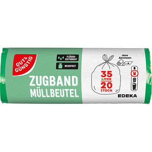 4311501543290 - Müllbeutel 3442271009 grün 35 Liter mit Zugband 4311501543290 Gut & Günstig 20 Stück 4311501543290 - Müllbeutel 3442271009 grün 35 Liter mit Zugband 4311501543290 Gut & Günstig 20 Stück