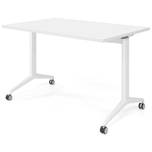 HAMMERBACHER Mehrzwecktisch weiß rechteckig, T-Fuß-Gestell weiß, 120,0 x 80,0 x 75,0 cm