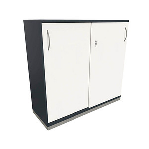 4260429766024 - fm Schiebetürenschrank Sidney 4260429766024 weiß lavagrau 2 Fachböden 1200 x 442 x 1133 cm