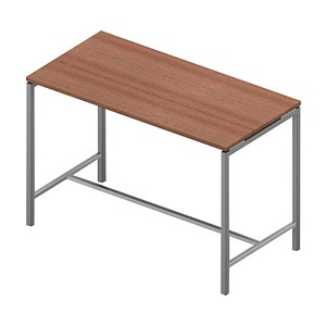 8056039558960 - Stehtisch Creo nussbaum rechteckig 4-Fuß-Gestell alu 1600 x 800 x 1070 cm