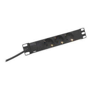 4016032280712 - DN-95411 10 Zoll Netzwerkschrank-Steckdosenleiste Geeignet für Schranktiefe ab 300 mm Schwarz