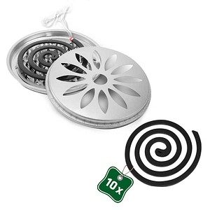 TEV 25188 - Citronella Räucherset, 10 Spiralen + Halter