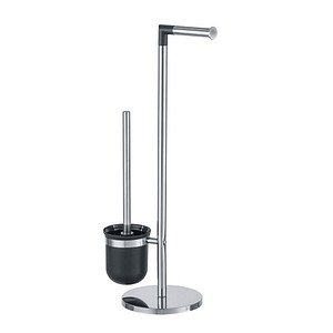 4008838393949 - WENKO Stand WC-Garnitur Parus Edelstahl glänzend 2in1 Kombination aus glänzendem Edelstahl Silber glänzend Edelstahl rostfrei glänzend Kunststoff 4008838393949 - WENKO Stand WC-Garnitur Parus Edelstahl glänzend 2in1 Kombination aus glänzendem Edelstahl Silber glänzend Edelstahl rostfrei glänzend Kunststoff