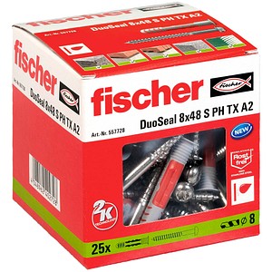 4048962402728 - - 557728 duoseal 8 x 48 s universaldübel für nassbereiche (25 stk) mit schrauben leistungsstarke 2-KOMPONENTEN-DÜBEL a 4048962402728 - - 557728 duoseal 8 x 48 s universaldübel für nassbereiche (25 stk) mit schrauben leistungsstarke 2-KOMPONENTEN-DÜBEL a