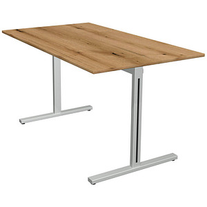 4044917442177 - Schreibtisch Form 1 11011055 65-130cm (H) 140x80cm (BxT) rechteckig eiche silber 4044917442177 Kerkmann 4044917442177 - Schreibtisch Form 1 11011055 65-130cm (H) 140x80cm (BxT) rechteckig eiche silber 4044917442177 Kerkmann