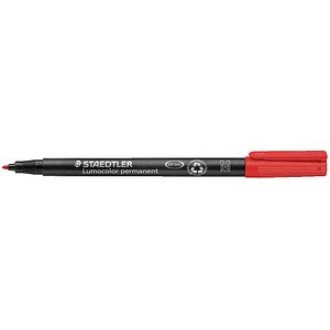 4007817332160 - Folienstift M rot 08-10 mm permanent 4007817332160 Staedtler (Lumocolor) 10 Stück
