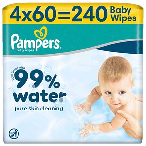 Pampers Feuchttücher 8006530116275, 99% water, 1-lagig 8006530116305 Pampers 4 Stück