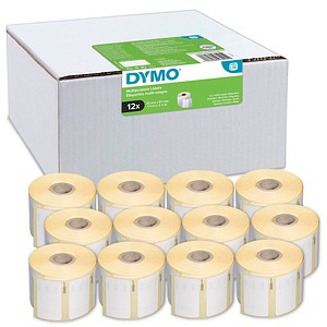 3026980930950 - DYMO Original LabelWriter Mehrzwecketiketten | 32 mm x 57 mm | 12 Rollen mit je 1000 leicht ablösbaren Etiketten (12000 Etiketten) | selbstklebende Etiketten| für LabelWriter-Beschriftungsgerät