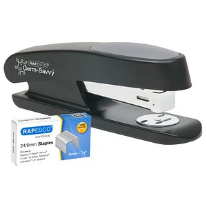 5018505015486 - Germ-Savvy ECO Sting Ray Heftgerät Halbstreifen 20 Blatt Schwarz 24 6 Kunststoff Metall