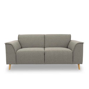 DOMO Collection 2-Sitzer Sofa Jules silber eiche natur Stoff 178,0 x 90,0 x 81,0 cm, 1 St.