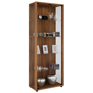 Vcm My Home Verona Vitrine Nussbaum 4 Fachboden Gunstig Online