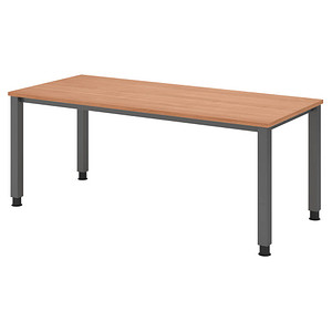 4032062311295 - HAMMERBACHER QS19 höhenverstellbarer Schreibtisch nussbaum rechteckig 4-Fuß-Gestell grau 1800 x 800 cm 4032062311295 - HAMMERBACHER QS19 höhenverstellbarer Schreibtisch nussbaum rechteckig 4-Fuß-Gestell grau 1800 x 800 cm