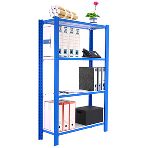 8435104916544 - Schwerlastregal OFFICCLICK 4 8435104916544 blau weiß 900 x 400 x 1500 cm 8435104916544 Simonrack