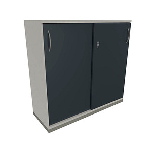 4260429765706 - fm Schiebetürenschrank Sidney 4260429765706 weiß lavagrau 2 Fachböden 1200 x 442 x 1133 cm