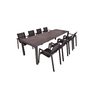 4041908130143 - Sitzgruppe Sophia pfefferschwarz Kunststoff Metall 9-teilig 4041908130143 Garden Pleasure