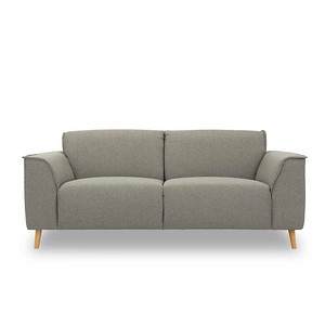 DOMO Collection 2,5-Sitzer Sofa Jules silber eiche natur Stoff 193,0 x 90,0 x 81,0 cm, 1 St.