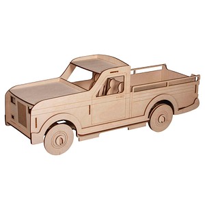 4006166016776 - Holzbausatz Lastwagen groß beige