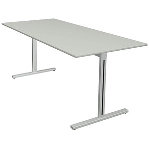 4044917442252 - Schreibtisch Form 1 11010711 65-130cm (H) 180x80cm (BxT) rechteckig lichtgrau silber 4044917442252 Kerkmann 4044917442252 - Schreibtisch Form 1 11010711 65-130cm (H) 180x80cm (BxT) rechteckig lichtgrau silber 4044917442252 Kerkmann