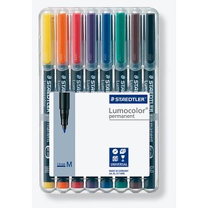 STAEDTLER Lumocolor Folienstifte-Set farbsortiert permanent 8 St. STAEDTLER Lumocolor Folienstifte-Set farbsortiert permanent 8 St.
