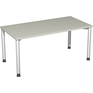 4038933002972 - Speed Office Schreibtisch Rechteckig Hellgrau 1600 (B) x 800 (T) x 800 (H) mm MFC (Melaminbeschichtete Spanplatte)