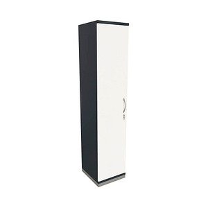 4260429764686 - fm Aktenschrank Sidney 4260429764686 lavagrau weiß 4 Fachböden 400 x 442 x 1869 cm