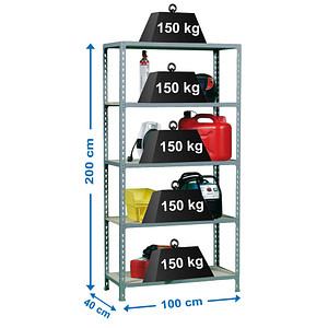 8435104907481 - Schwerlastregal MADERCLICK PLUS 8435104907481 grau 1000 x 400 x 2000 cm 8435104907481 Simonrack 8435104907481 - Schwerlastregal MADERCLICK PLUS 8435104907481 grau 1000 x 400 x 2000 cm 8435104907481 Simonrack