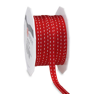 4009236107954 -  Geschenkband Stitches seidenmatt rot 70 mm x 200 m 4009236107954 PRÄSENT