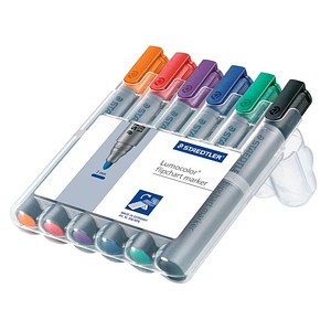 4007817356067 - Flipchartmarker-Set Lumocolor 356 WP6 Pack 6-farbig sortiert 2mm Rundspitze 4007817356067 Staedtler (Lumocolor) 6 Stück 4007817356067 - Flipchartmarker-Set Lumocolor 356 WP6 Pack 6-farbig sortiert 2mm Rundspitze 4007817356067 Staedtler (Lumocolor) 6 Stück