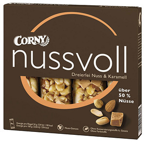 4011800545819 - Müsliriegel NUSSVOLL Erdnuss & Vollmilch von Corny 4x24g