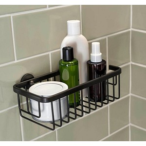 4063565111457 - Aluxx black Duschablage zur Wandmontage ohne Bohren schwarz matt - einstöckig und extra tief - für Bäder im Industrial Style und moderne Badezimmer 4063565111457 - Aluxx black Duschablage zur Wandmontage ohne Bohren schwarz matt - einstöckig und extra tief - für Bäder im Industrial Style und moderne Badezimmer