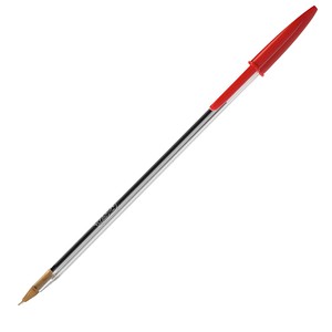 0070330129634 - Kugelschreiber Cristal transparent rot Mine 04mm Schreibfarbe rot 0070330129634 BIC 50 Stück