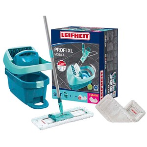 4006501551689 - LEIFHEIT Profi XL Mobile Wischmopp-Starterkit Innenbereich Türkis 29 (B) x 49 (T) x 38 (H) cm 55168