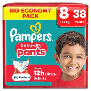 Pampers® Windeln baby-dry™ BIG PACK  Gr. 8 (17+ kg) für Kids und Teens, 38 St.