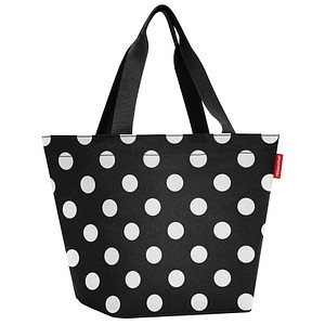 reisenthel® Einkaufstasche shopper M Kunstfaser schwarz-weiß gepunktet ZS7073