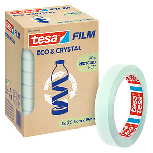 4063565359132 - tesafilm® eco & crystal Klebeband transparent reißfest L 66 m x B 19 mm 8 Rollen